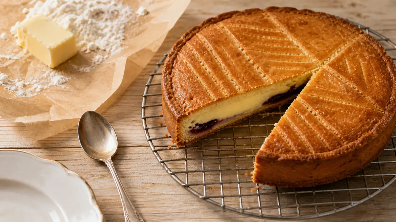 Gâteau basque crème et cerise noire Bidarray