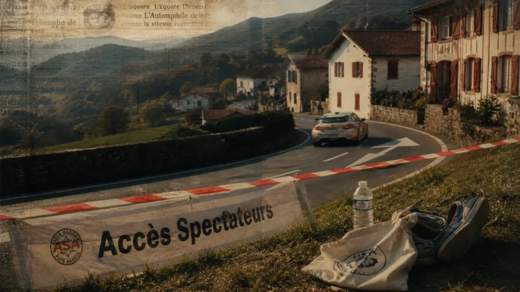 Rallye du pays basque 2025 : accès spectateurs sur route basque de montagne
