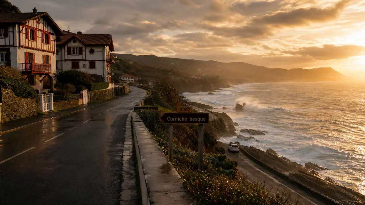 Road trip Pays Basque : corniche atlantique, route humide et rochers