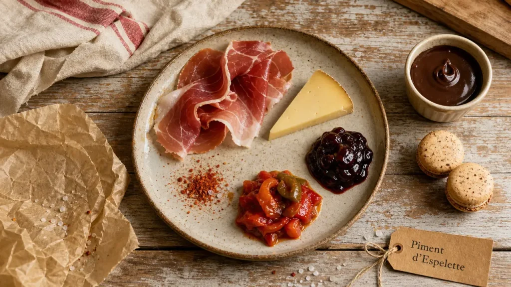 Spécialités basques : jambon de Bayonne et Piment d’Espelette