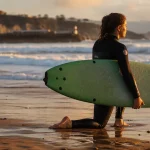 Surf pays basque débutant à Hendaye, plage