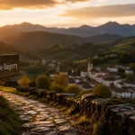 VVF Pays Basque Saint-Étienne-de-Baïgorry, vallée et village depuis un chemin