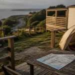 Campings Pays Basque : terrasse de camping et route vers la mer