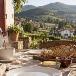Chambre d hote pays basque : petit-déjeuner sur terrasse