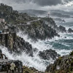 Cote atlantique espagnole : falaises, port et rias sauvages
