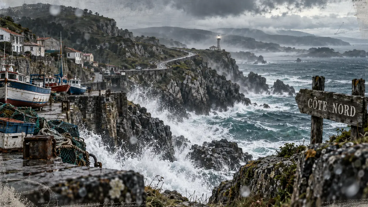 Cote atlantique espagnole : falaises, port et rias sauvages
