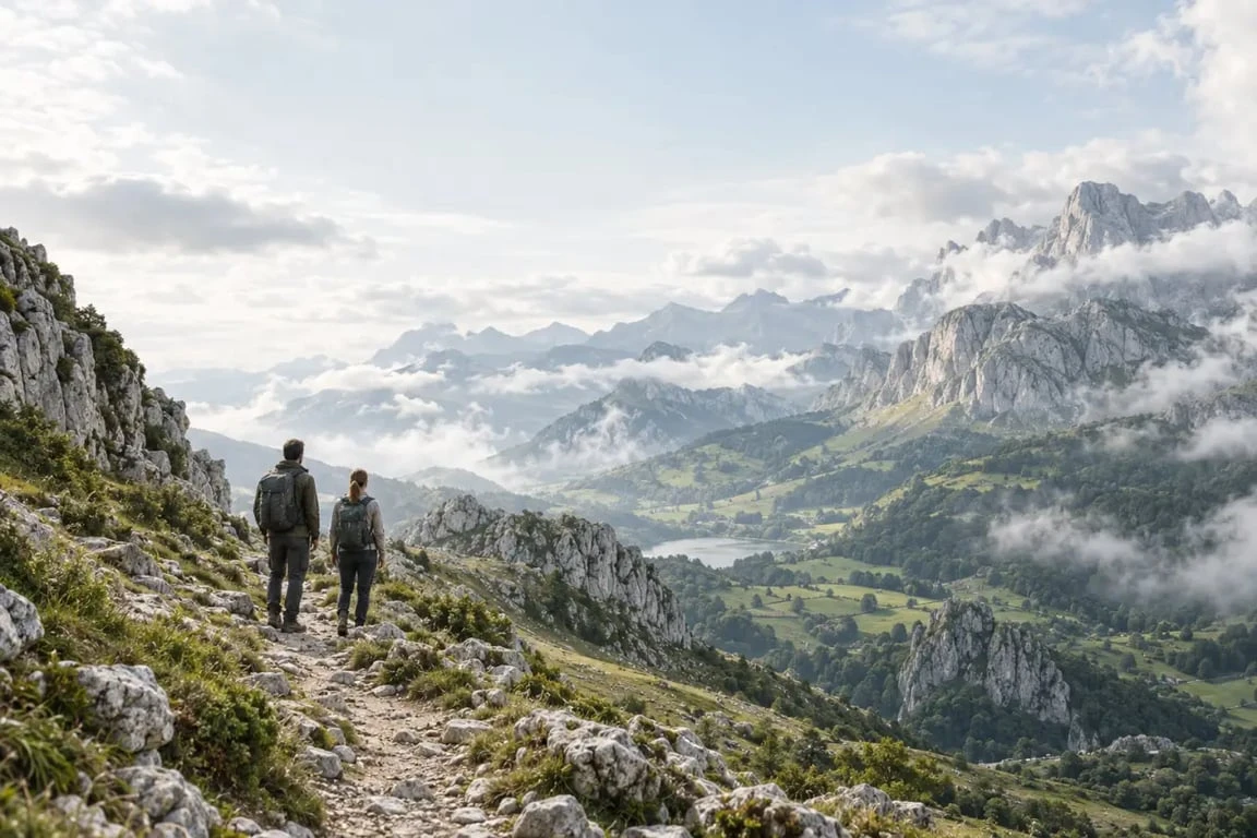 Randonnée dans les Picos de Europa près de la côte atlantique espagnole