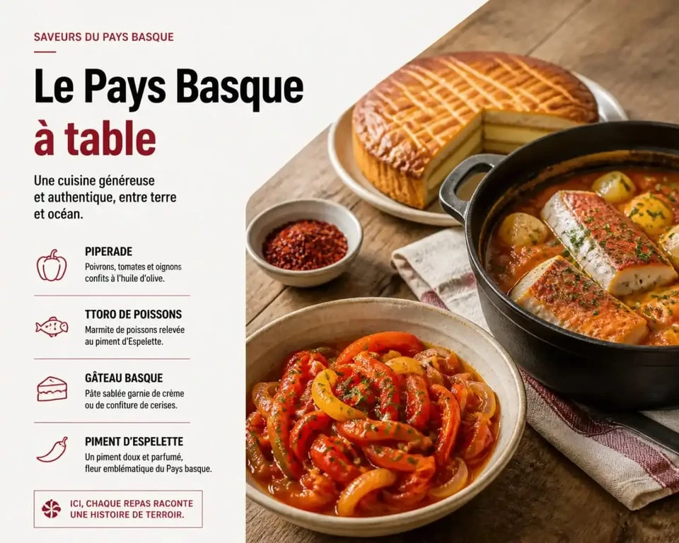 Cuisine basque traditionnelle à découvrir dans un restaurant à Bidart