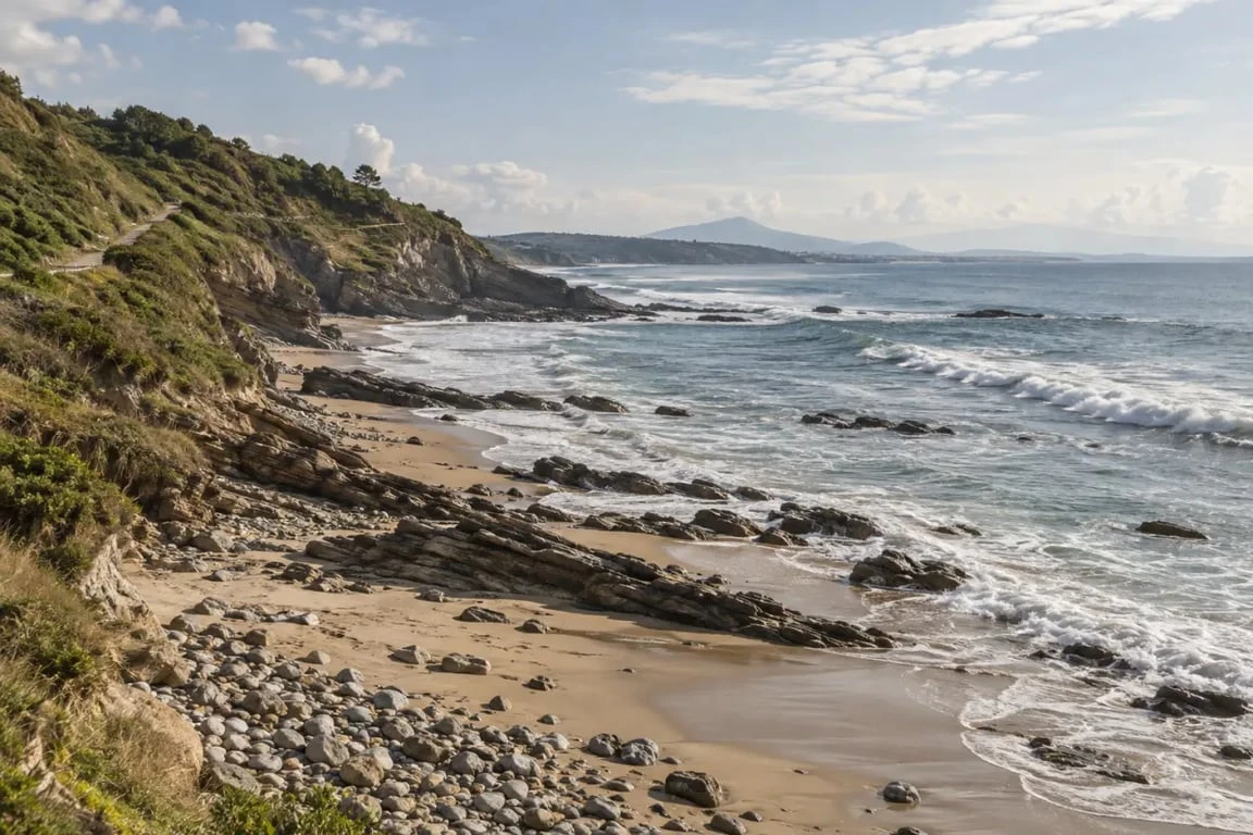 Plage sauvage de Guéthary parmi les plus belles plages de la Côte basque