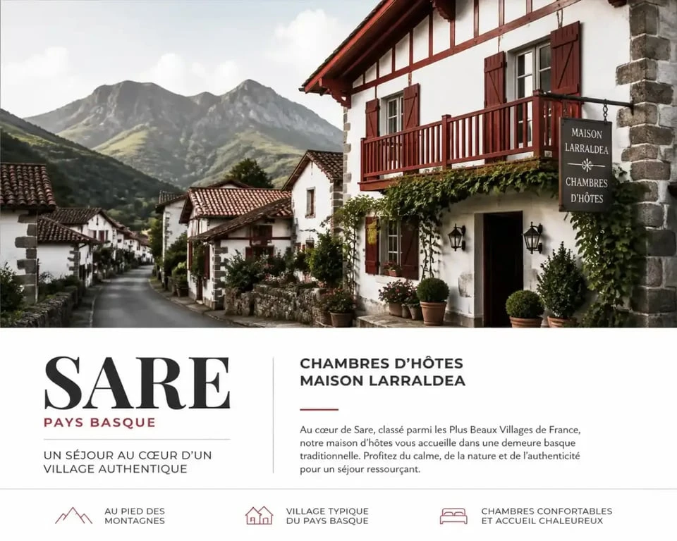 Chambre d hotes sare dans un décor basque traditionnel à Sare