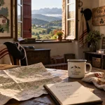 Gite pays basque : intérieur au calme, vue verte