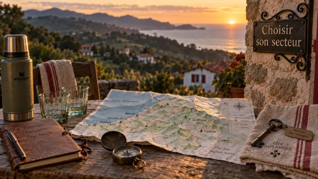 Gîtes Pays basque : carte et choix mer, montagne ou village