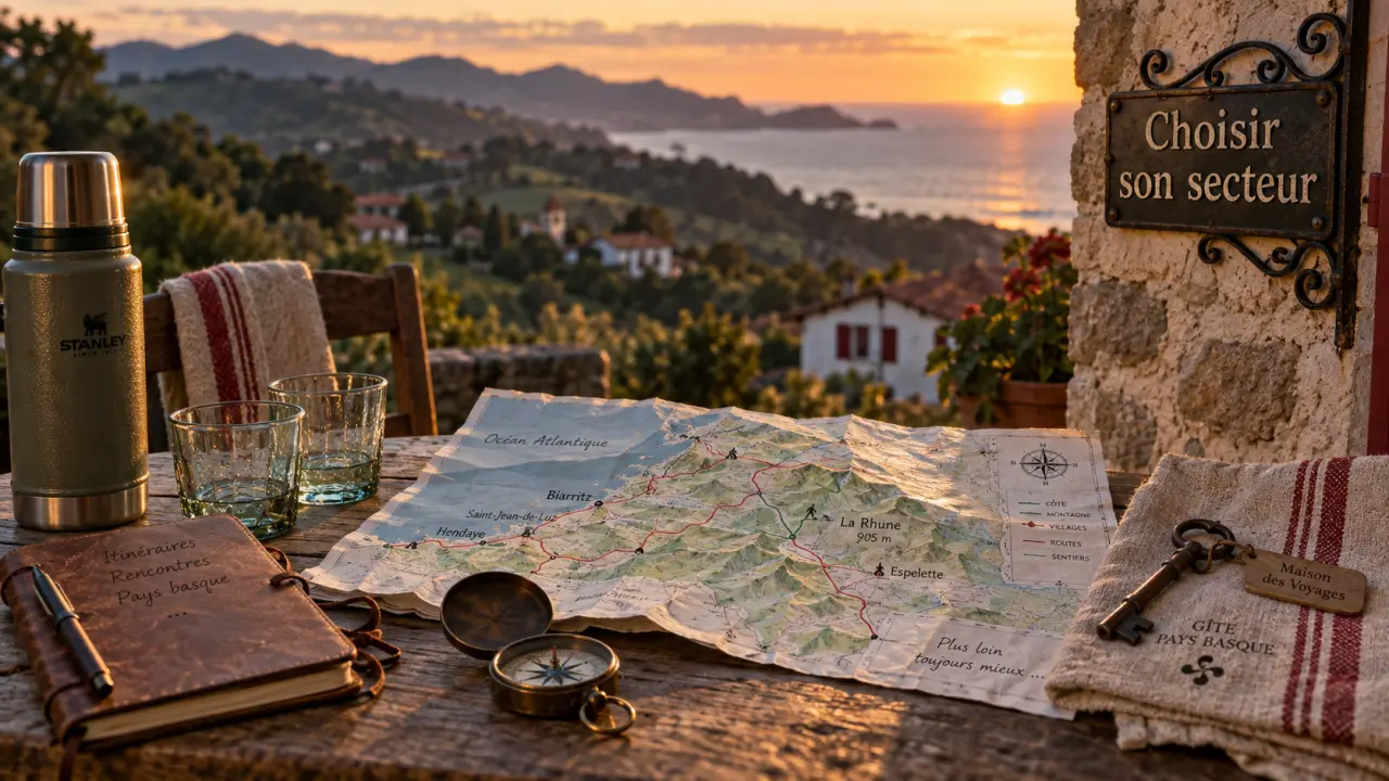Gîtes Pays basque : carte et choix mer, montagne ou village