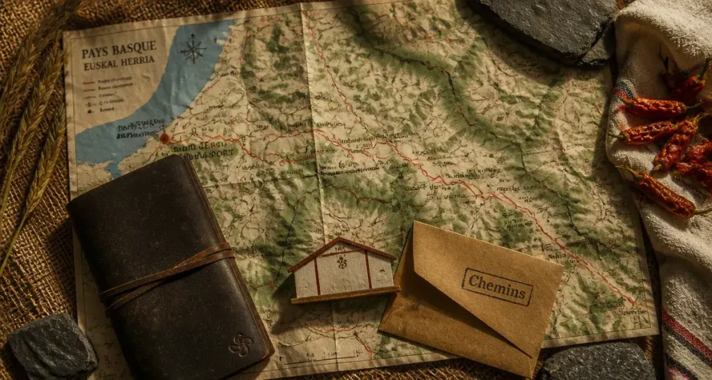 Histoire pays basque : carte routière et cols entre Saint-Jean-Pied-de-Port et les montagnes