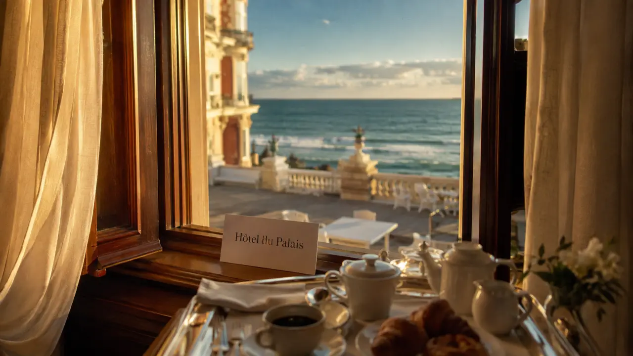 Hotel luxe biarritz : suite Palace impérial, vue mer