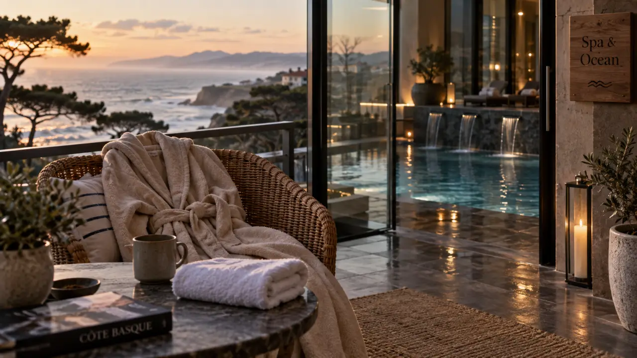 Hotel spa pays basque : océan et spa intérieur vitré
