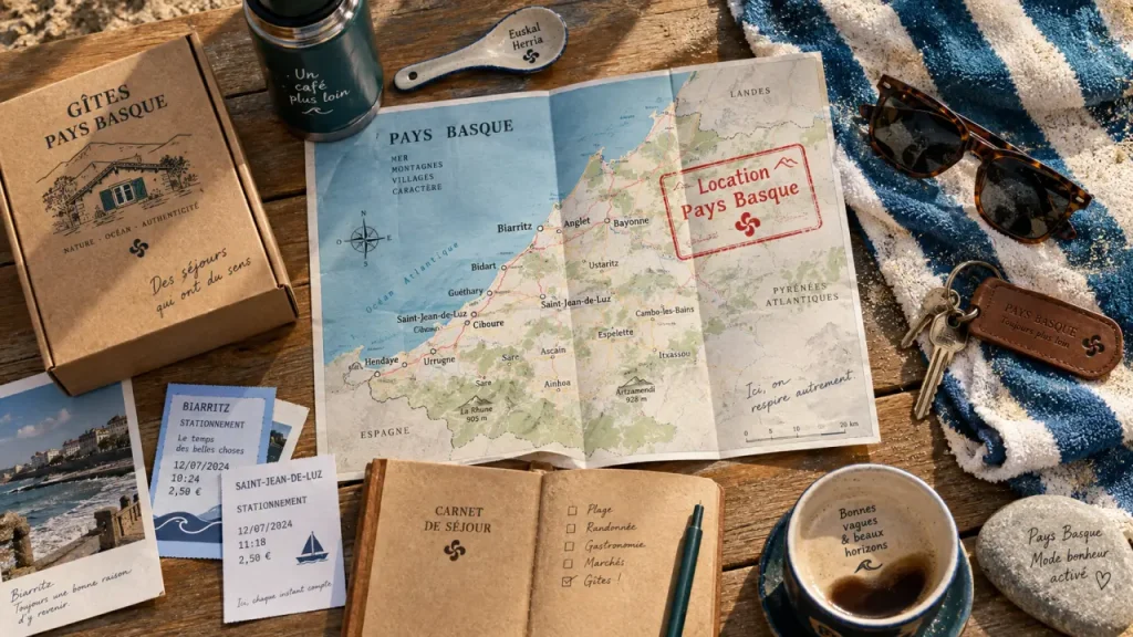 Locations vacances Pays basque : carte, mer et villages