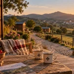 Logement insolite pays basque : tiny house basque à la golden hour