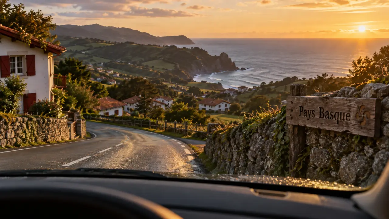Pays basque paysage : falaises, villages et océan Atlantique