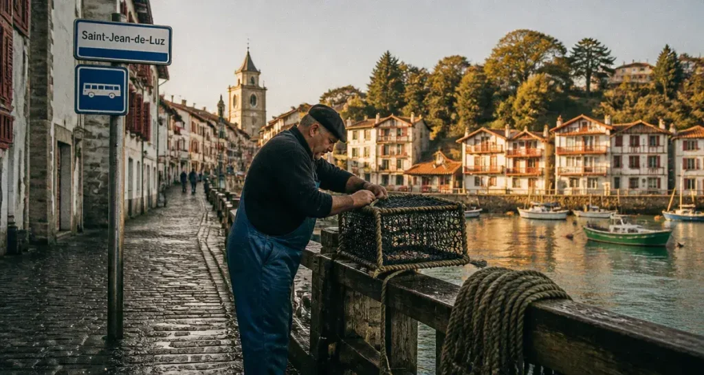 Pays basque visite : petit port basque, pêcheur et ruelles