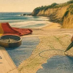 Plages pays basque carte d’Anglet à Hendaye, vue littoral