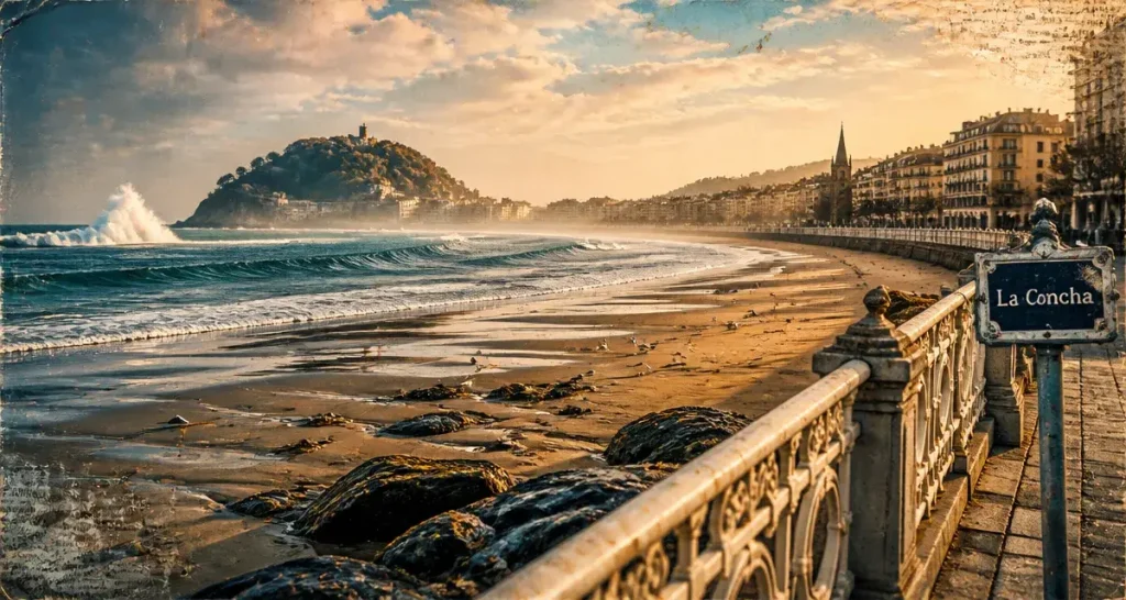 Plus belles plages pays basque espagnol : La Concha, sable et falaises