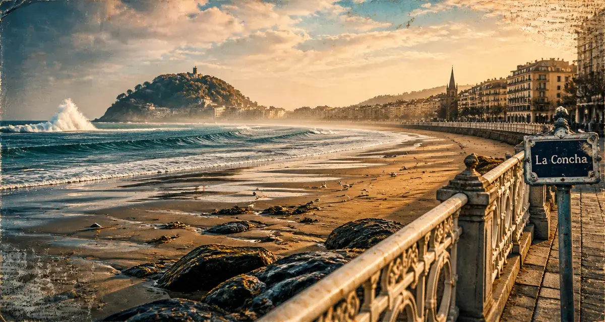 Plus belles plages pays basque espagnol : La Concha, sable et falaises
