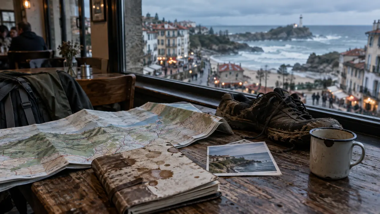 Carte de la région pays basque à Bayonne, vue sur la corniche