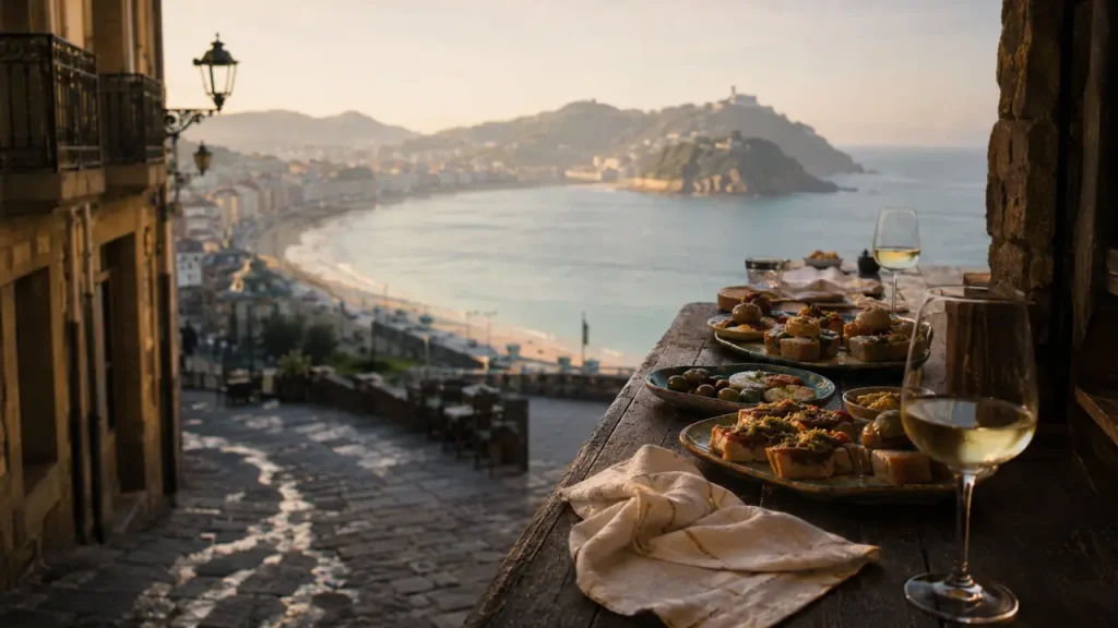 San Sebastian : pintxos, txakoli et vue sur La Concha