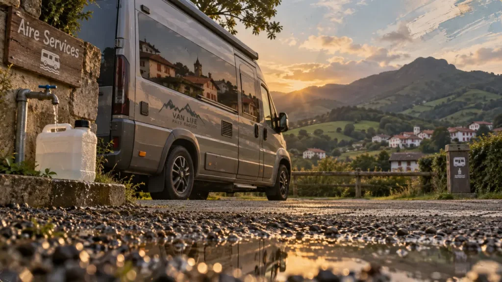 Aire camping car Pays basque près de l’océan, camping-car sur site officiel