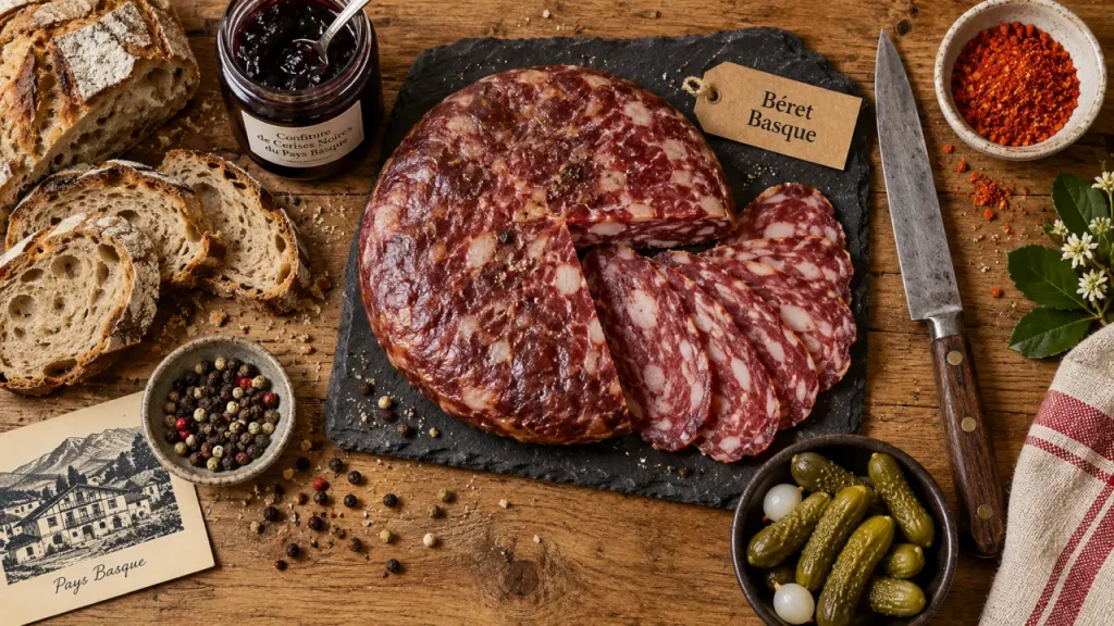 Le béret basque est un saucisson sans boyau, tendre et moulé