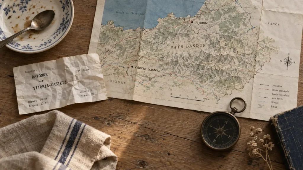 Capitale du pays basque : carte avec Bayonne et Vitoria-Gasteiz