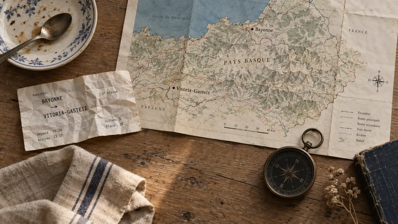 Capitale du pays basque : carte avec Bayonne et Vitoria-Gasteiz