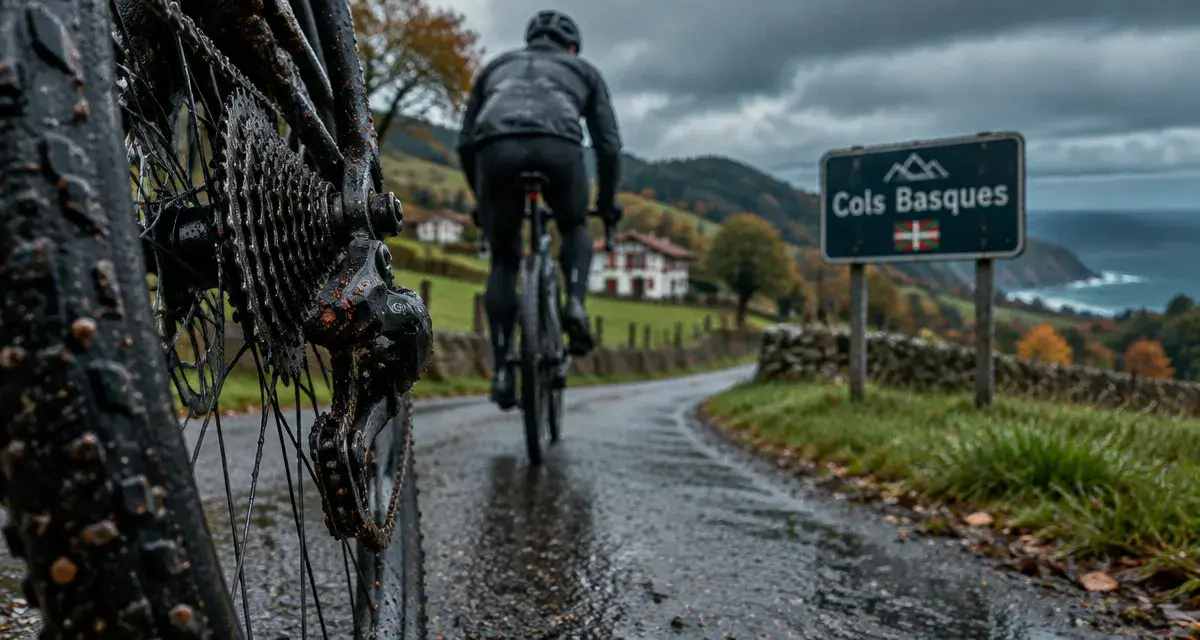 Cyclotourisme pays basque : vélo sous la pluie vers les cols basques