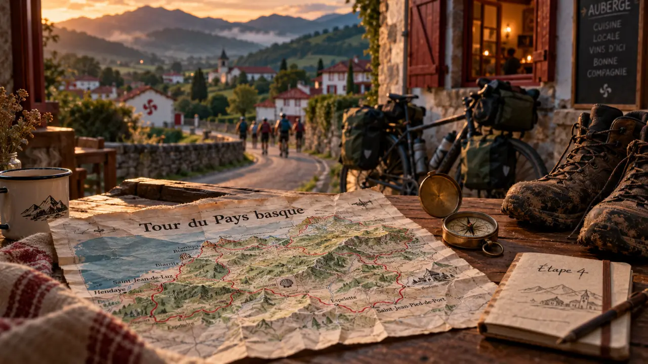 Etape 4 tour du pays basque : carte, boussole et dénivelé, pauses et erreurs