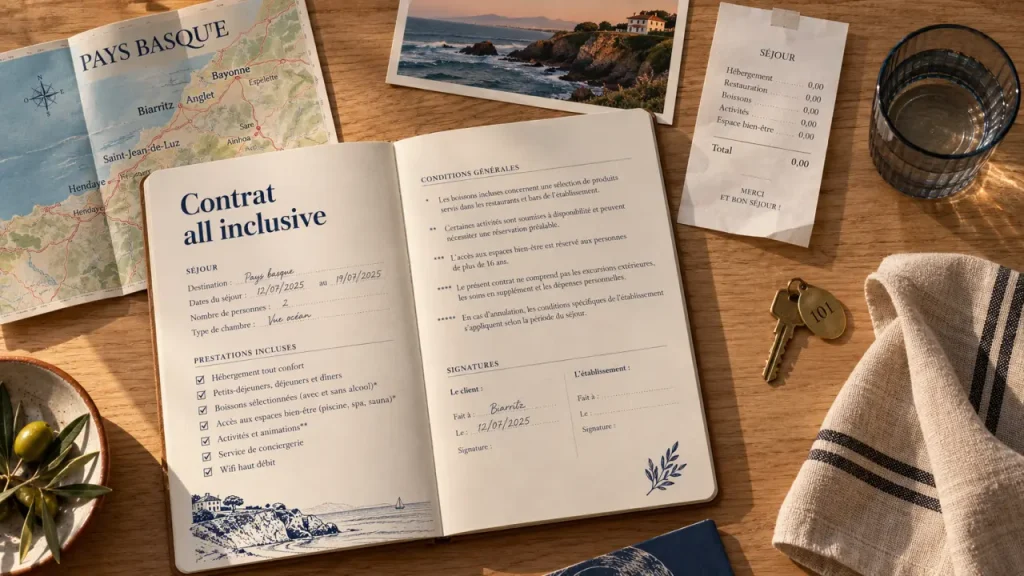 Hotel all inclusive Pays basque : contrat et clé