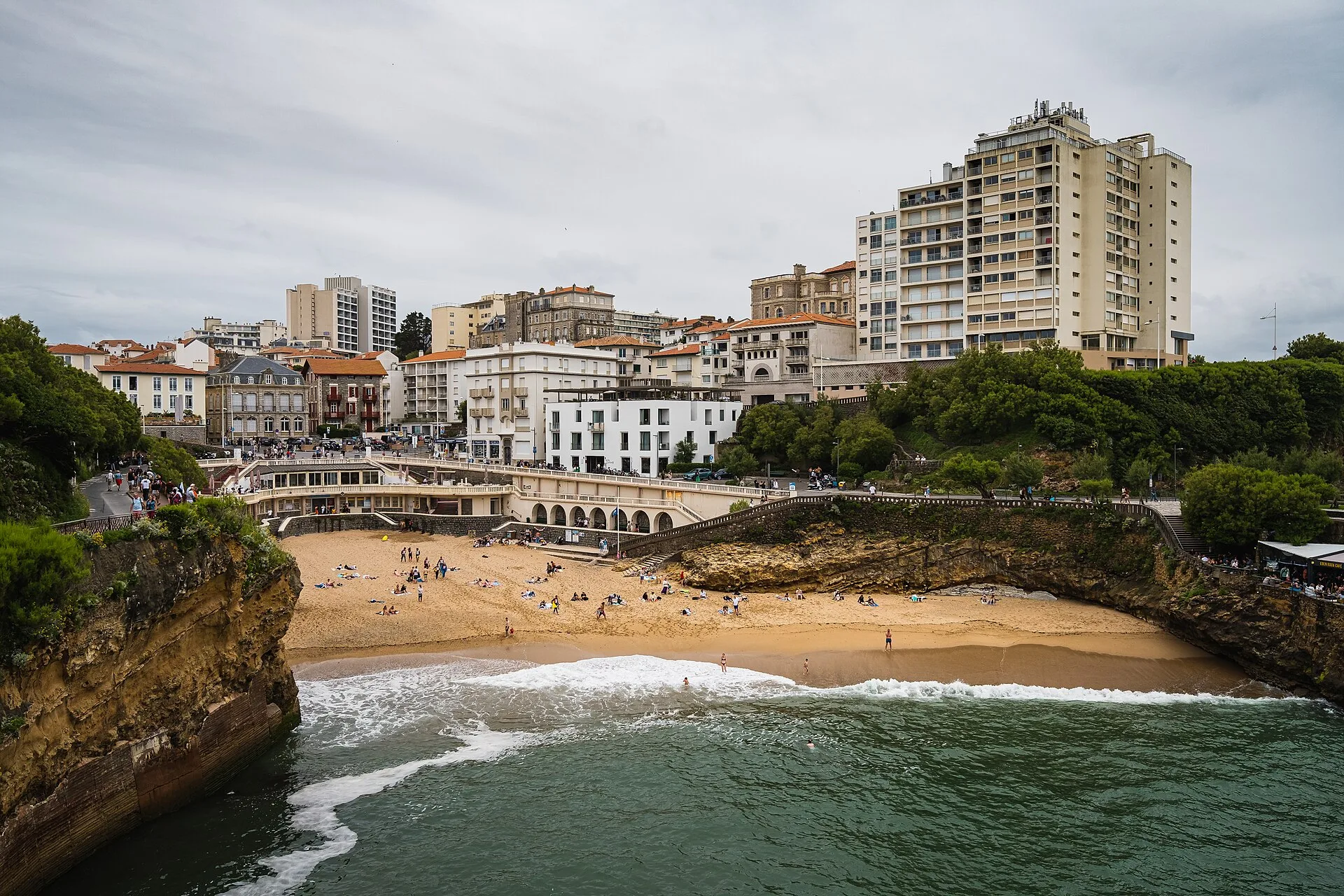 La plage du Port Vieux à Biarritz