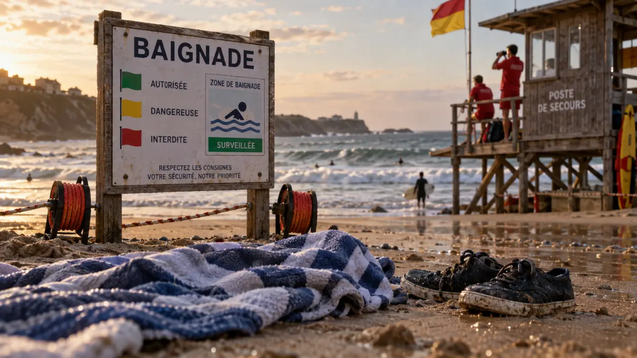 Plages ouvertes Pays Basque : panneau baignade et poste de secours